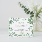 Carte drôle de PROPOSITION de DAME DE HONNEUR, (Debout devant)