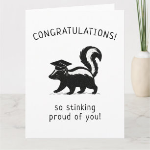Carte Drôle de pun de graduation de mouffette Nouveau di