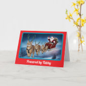 Carte Drôle de Reindeer Tabby Noël (Fleur jaune)
