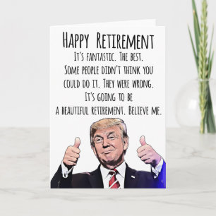 Carte drôle de retraite de Trump – Humour politiqu