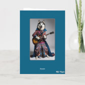 Carte drôle de Rock Star Malamute (Dos)