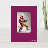 Carte drôle de Rock Star Samoyed (Dos)