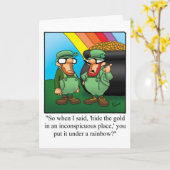 Carte drôle de Saint-Patrick (Fleur jaune)