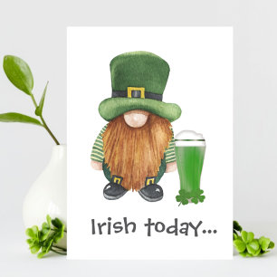 Carte drôle de Saint-Patrick avec un nain pour la