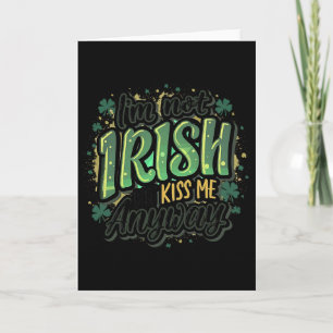Carte Drôle de Saint-Patrick Je ne suis pas Irlandais ma