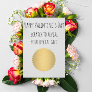 Carte drôle de Saint-Valentin à gratter pour cadea
