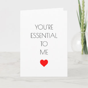 Carte Drôle de Saint-Valentin Covid Vous êtes essentiel