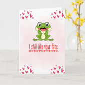 Carte drôle de Saint-Valentin – Jolie grenouille “ (Fleur jaune)