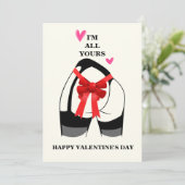 Carte drôle de Saint-Valentin pour petit ami coqui (Debout devant)