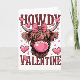 Carte Drôle de salutation de la Saint-Valentin Vache des
