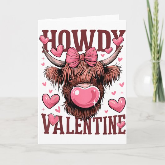 Carte Drôle de salutation de la Saint-Valentin Vache des (Devant)