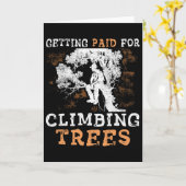 Carte Drôle de se faire payer pour grimper aux arbres' - (Fleur jaune)