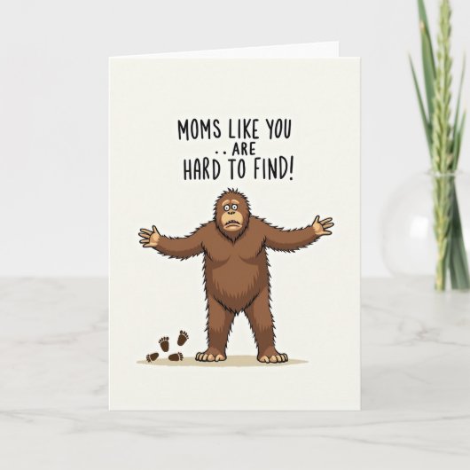 Carte drôle de singe pour les mamans (Devant)