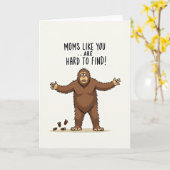 Carte drôle de singe pour les mamans (Fleur jaune)