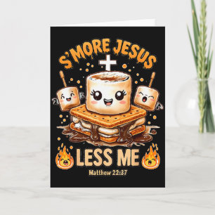 Carte Drôle de Smore Jésus Moins Moi Foi Chrétienne Homm