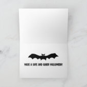 Carte drôle de sobriété de Halloween (Intérieur)