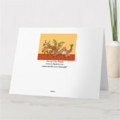 Carte drôle de souffle de dragon de joyeux (Dos)