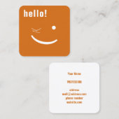 Carte drôle de sourire (Devant / Derrière)