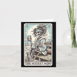 Carte drôle de squelette de mère de hockey