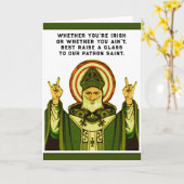 Carte Drôle de St Patrick (Fleur jaune)