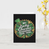 Carte Drôle de St Patrick Ma Chanceuse Charme Plus Verte (Fleur jaune)