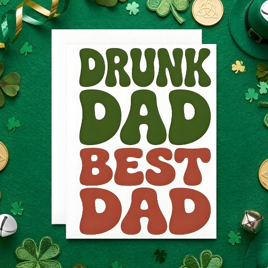 Carte drôle de St Patrick pour Papa