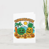 Carte Drôle de Summerween Mignonne Pastèque Et Ananas Be (Devant)