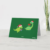 Carte Drôle de T-Rex Noël Fêtes  (Dos)