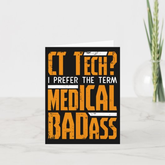 Carte Drôle de technicien Ct Radiologie Ct Scan - Médica (Devant)