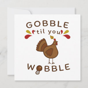 Carte Drôle de Thanksgiving - GLOUGLOUTEZ JUSQU'À VOUS É