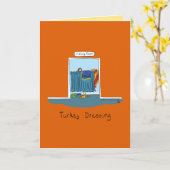 Carte drôle de Thanksgiving pour la décoration de  (Fleur jaune)