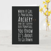 Carte drôle de tir à l'arc pour femmes adolescente (Fleur jaune)