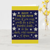 Carte Drôle de tir démotivationnel pour l'espace extra-a (Fleur jaune)