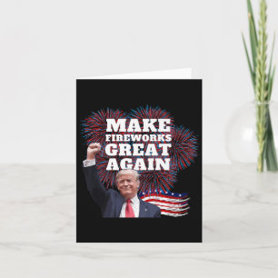 Carte Drôle de Trump Faire des feux d'artifice Grande à