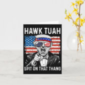Carte Drôle de Trump Hawk Tuah - Crache Sur Cette Chose  (Fleur jaune)