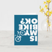 Carte Drôle de vélo de montagne  (Fleur jaune)