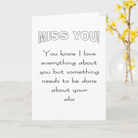 Carte Drôle de vous manquant (Fleur jaune)