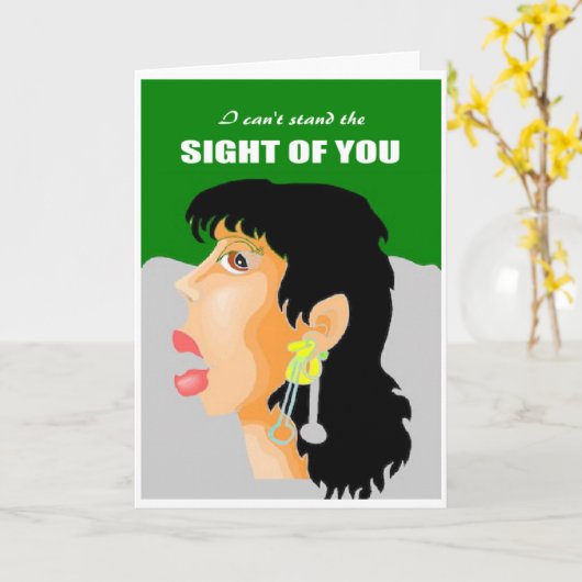 Carte Drôle de vous manquant (Fleur jaune)