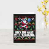 Carte Drôle Deck Les Halls Mal Sweater Pickle (Fleur jaune)