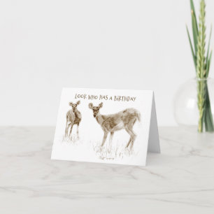 Carte Drôle Deer Birthday Card pour les hommes