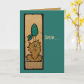 Carte drôle d'encouragement (Fleur jaune)