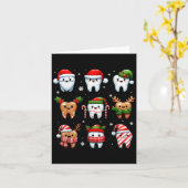 Carte Drôle Dental Noël Dents mignon Squ Dentist (Fleur jaune)