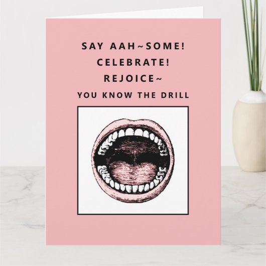 Carte Drôle Dental School Graduation Card (Devant)