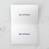 Carte Drôle dessin animé d'orignal heureux (Intérieur)