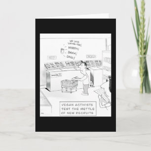 Carte Drôle dessin animé pour les activistes et les végé