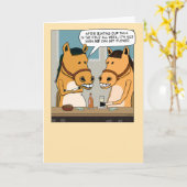 Carte Drôle Deux Chevaux Se Faire Fouiller Anniversaire (Fleur jaune)