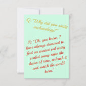 Carte Drôle "Devenez archéologue, détruisez le monde" (Devant)