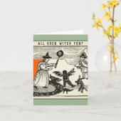 Carte drôle d'Halloween (Fleur jaune)
