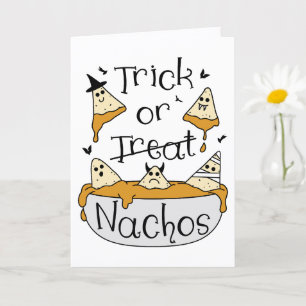 Carte drôle d'Halloween Nachos effrayants dessin a