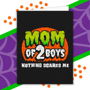 Carte Drôle d'Halloween Rien ne me fait peur Maman de 2